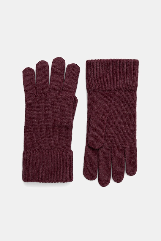 United Colors of Benetton rękawiczki wełniane bordowy 1202U0725