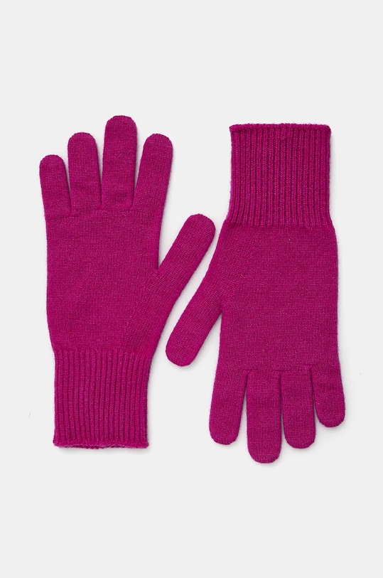 Vlněné rukavice United Colors of Benetton vlna růžová 1202DG00E