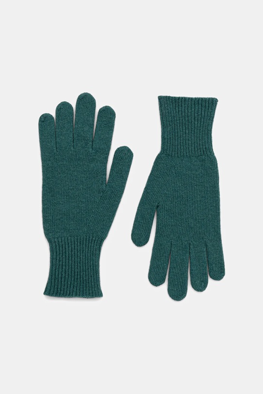 Vlněné rukavice United Colors of Benetton vlna tyrkysová 1202DG00E