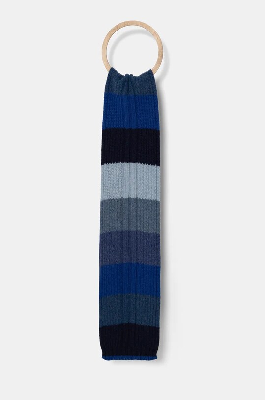 United Colors of Benetton esarfa de lana cu modele albastru 123MKU00P