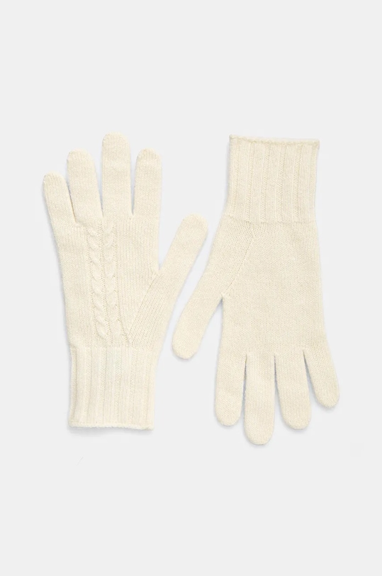 United Colors of Benetton mănuși din amestec de lână lana bej 1244DG00F
