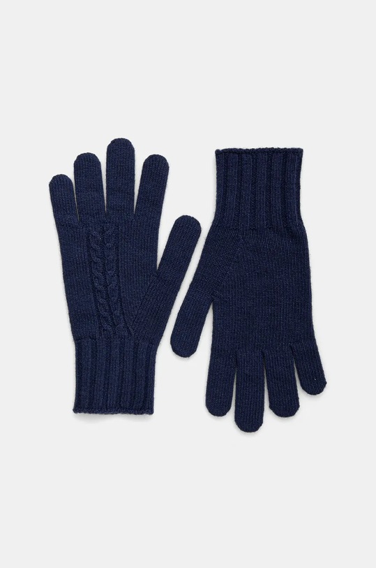 Rukavice s přídavkem vlny United Colors of Benetton vlna námořnická modř 1244DG00F