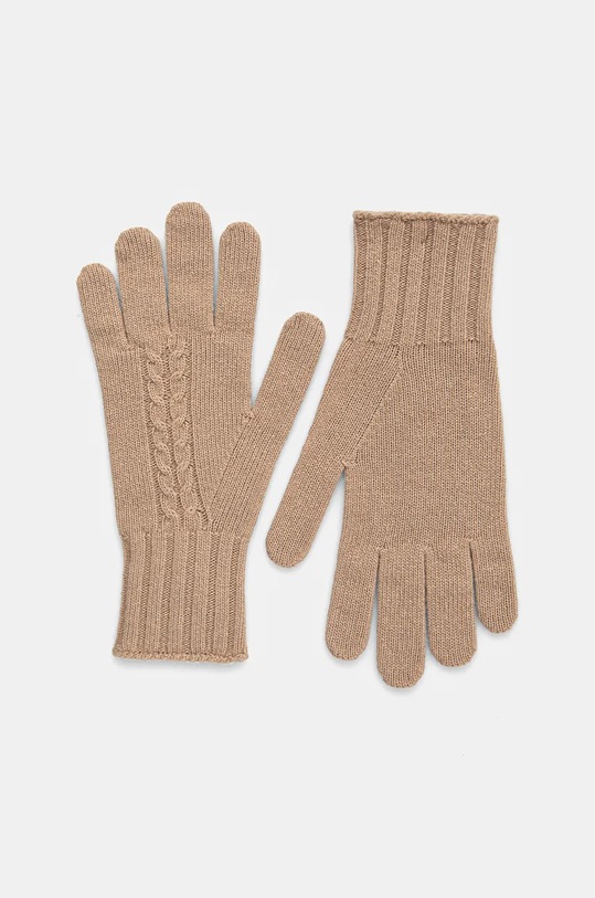 Rukavice s přídavkem vlny United Colors of Benetton vlna béžová 1244DG00F