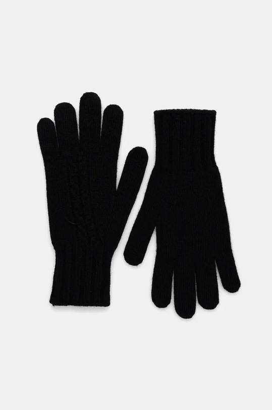 Rukavice s přídavkem vlny United Colors of Benetton vlna černá 1244DG00F