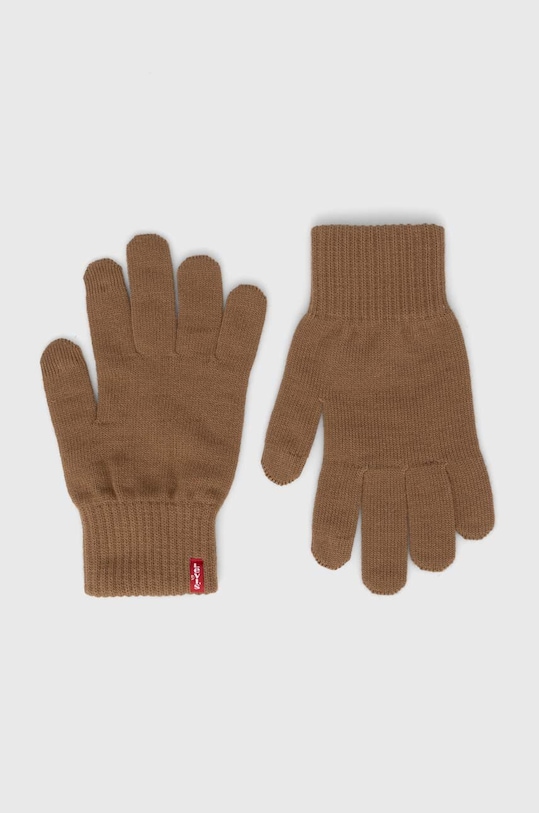 Levi's rękawiczki pozostałe brązowy D7542.0012