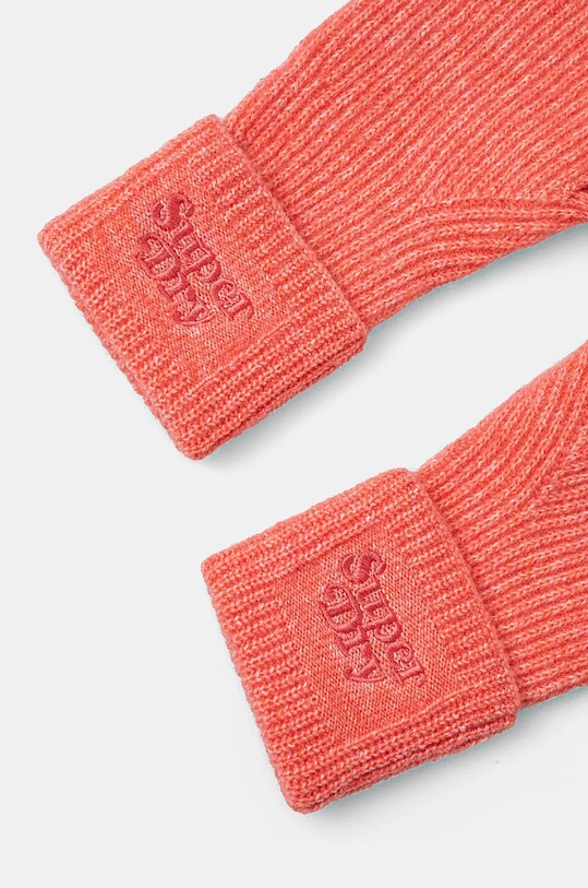Superdry rękawiczki z domieszką wełny Y9310077A.OU3 pomarańczowy AW24