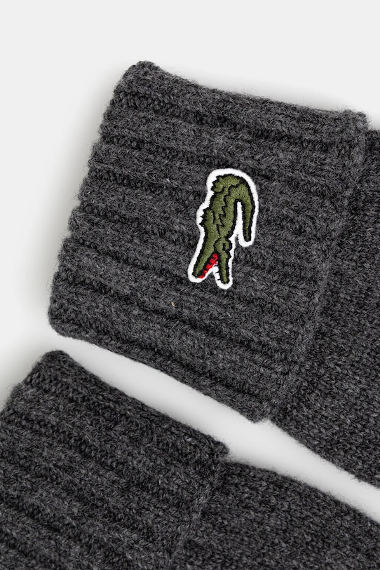 Lacoste rękawiczki wełniane RV0452 szary AW25
