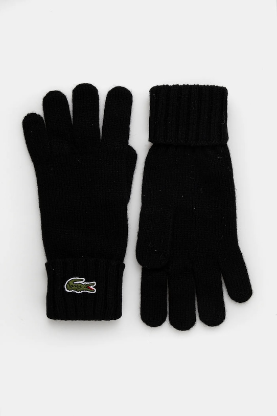 Vunene rukavice Lacoste Planet friendly crna RV0452
