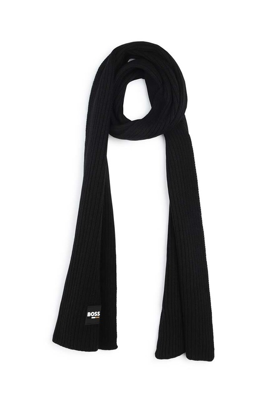 BOSS esarfa din lana pentru copii J51578.52.54 negru AW24