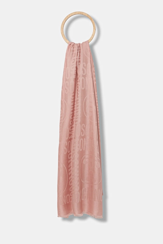 Moschino eșarfă de lână panza roz M2943.3232