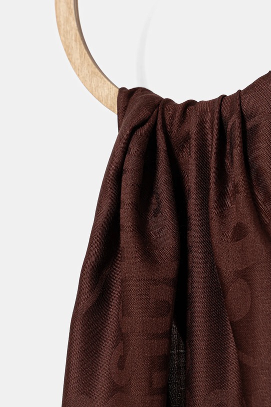 Moschino eșarfă de lână M2943.3232 burgundia AW25