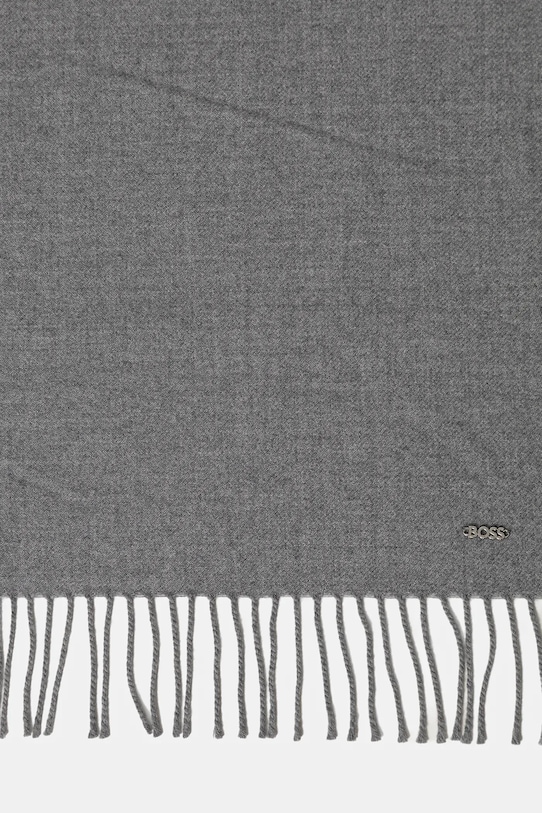 BOSS szalik wełniany 50517216 szary AW25