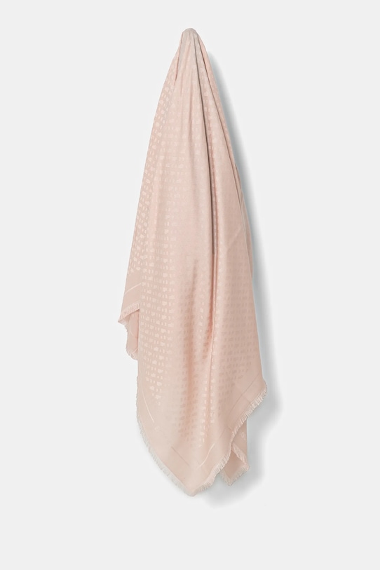 Šála s příměsí vlny BOSS látka růžová 50517733