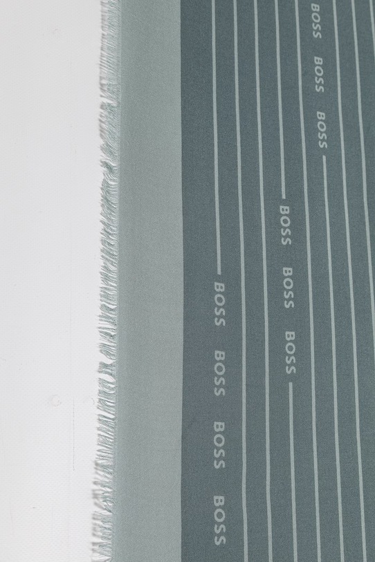 BOSS chusta z domieszką jedwabiu Laik 50521800 turkusowy AW25