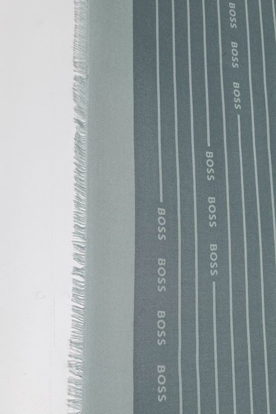 BOSS chusta z domieszką jedwabiu Laik 50521800 turkusowy AW25