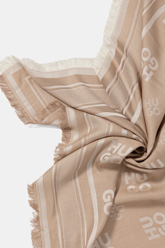 HUGO chusta 50517684 beżowy AW25