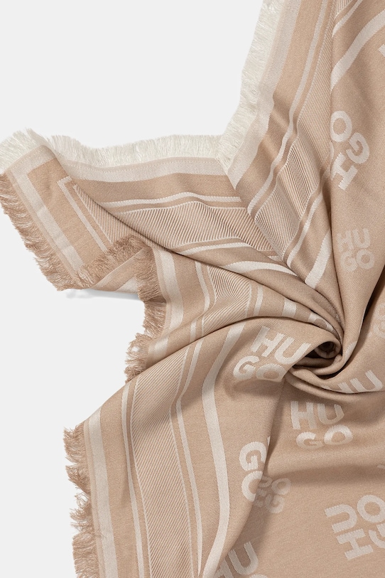 HUGO chusta 50517684 beżowy AW25