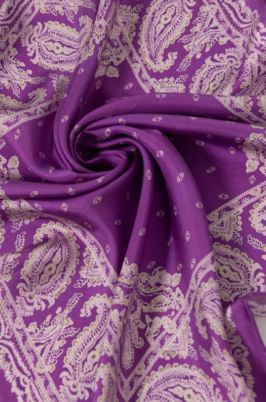 Akcesoria Lauren Ralph Lauren apaszka jedwabna 454953604 fioletowy