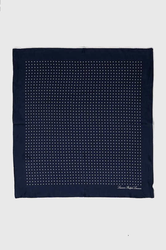 Lauren Ralph Lauren apaszka jedwabna 454953615 granatowy AW24