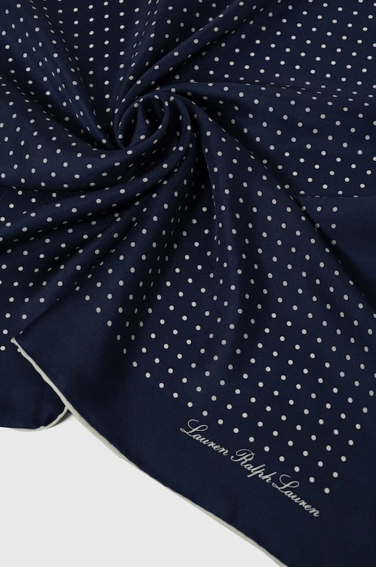 Akcesoria Lauren Ralph Lauren apaszka jedwabna 454953615 granatowy
