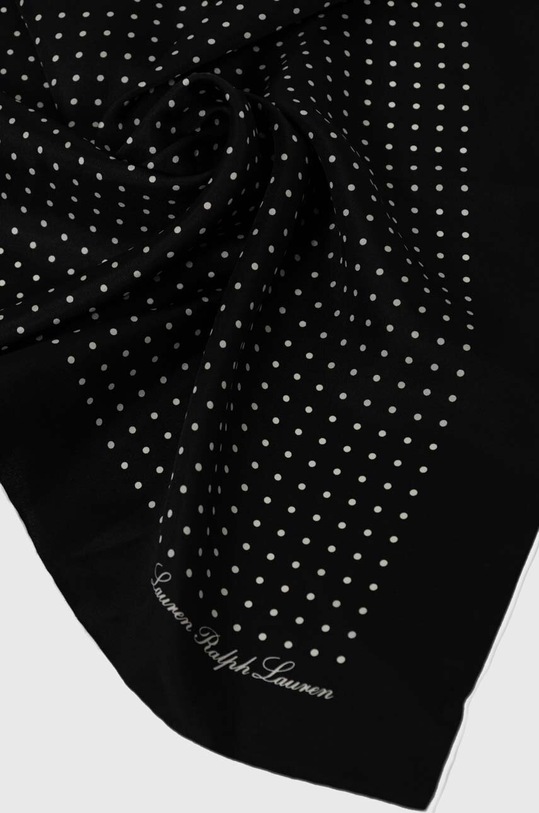 Akcesoria Lauren Ralph Lauren apaszka jedwabna 454953615 czarny