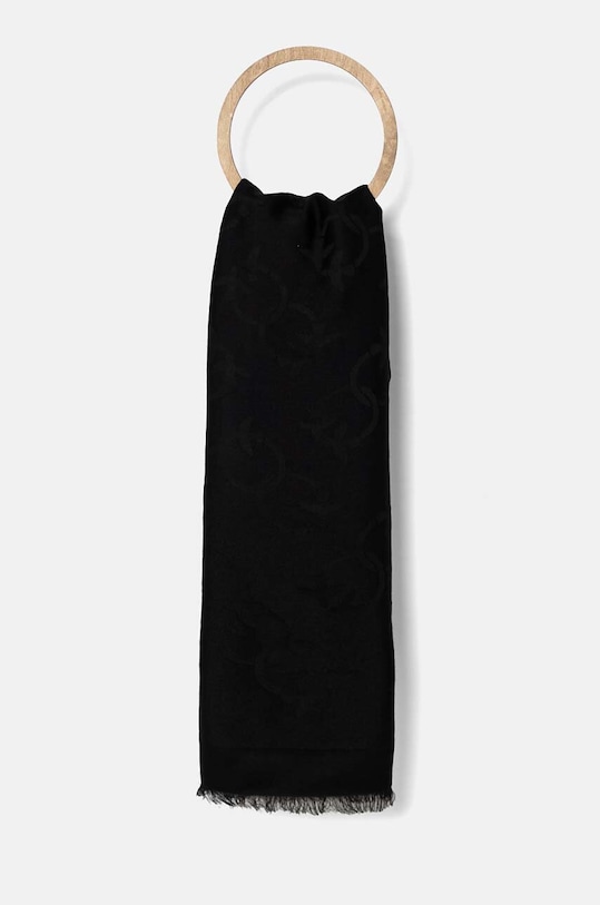 Шарф с примесью шерсти Pinko с добавлением шерсти чёрный 101954.A2AD