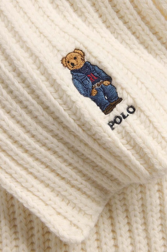 Akcesoria Polo Ralph Lauren szalik wełniany 455931877 beżowy