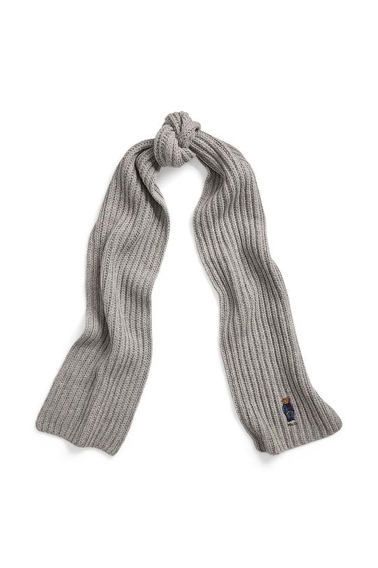 Шерстяной шарф Polo Ralph Lauren шерсть серый 455931877