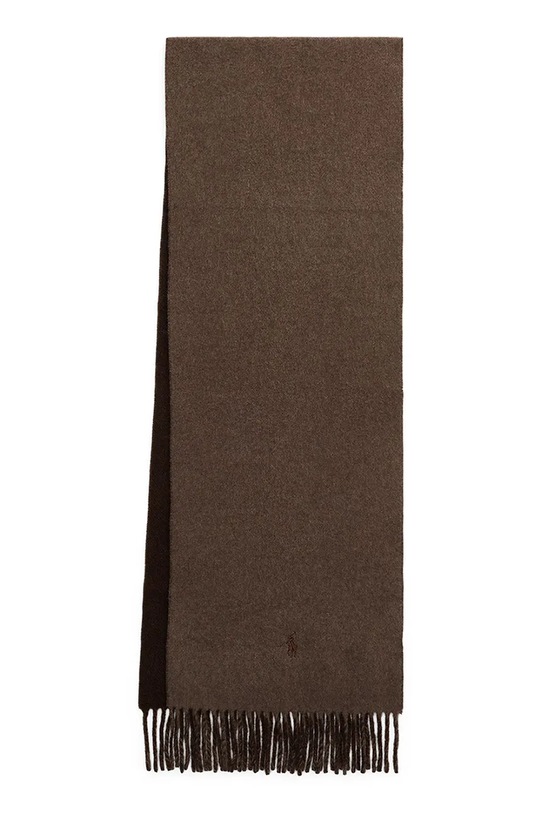 Polo Ralph Lauren szalik wełniany dzianina brązowy 455954371