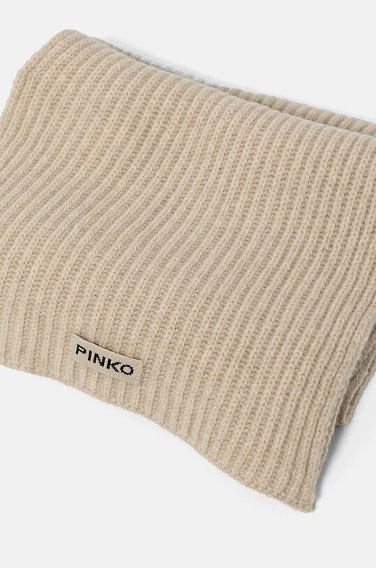 Μάλλινο κασκόλ Pinko 104490.A1CH μπεζ AW24