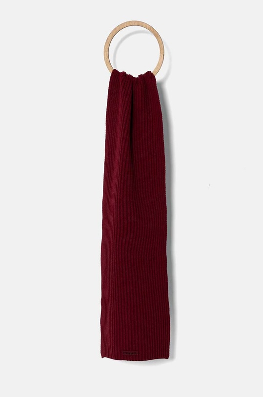 Pinko esarfa de lana tricotaj burgundia 104490.A1CH
