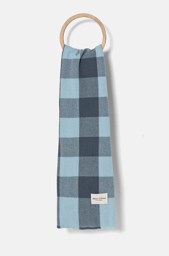 Marc O'Polo szalik wełniany tkanina niebieski 408803002169