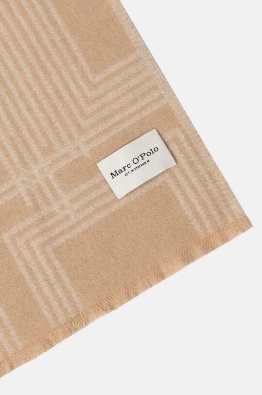 Μάλλινο κασκόλ Marc O'Polo 409802702125 μπεζ AW24