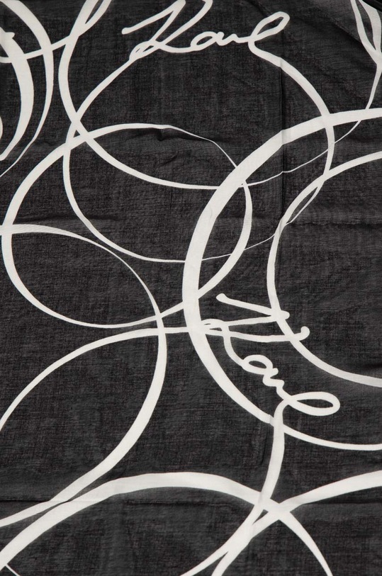 Šála s příměsí vlny Karl Lagerfeld 245W3303 černá AW24