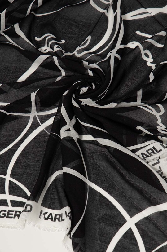 Doplňky Šála s příměsí vlny Karl Lagerfeld 245W3303 černá