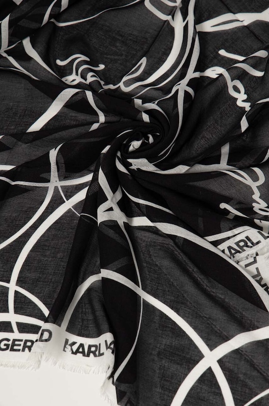 Doplňky Šála s příměsí vlny Karl Lagerfeld 245W3303 černá