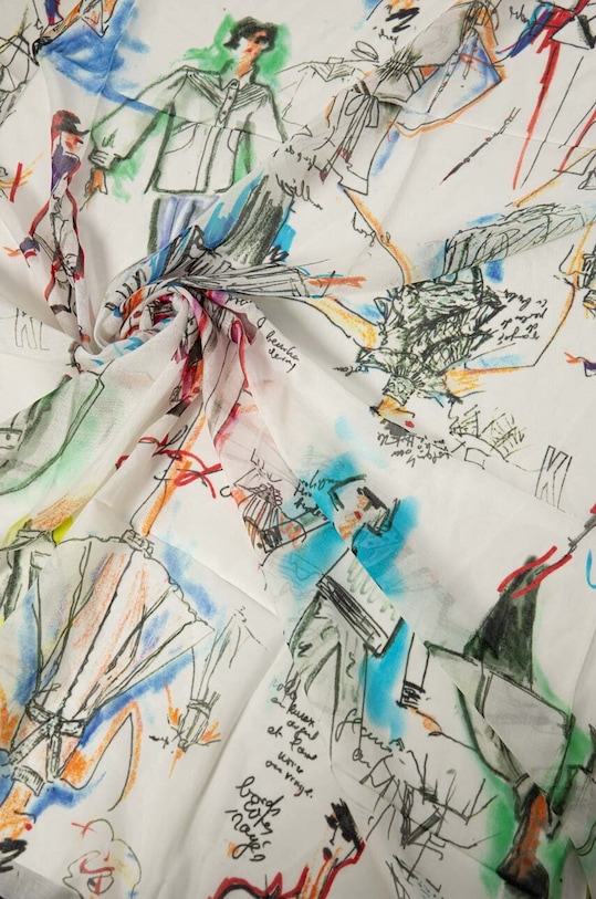 Doplnky Šatka s prímesou vlny Karl Lagerfeld 245W3305 viacfarebná