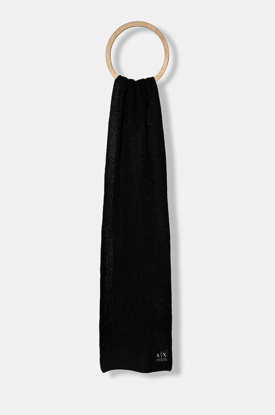 Armani Exchange esarfa din amestec de lana tricotaj negru XW000085.AF10527