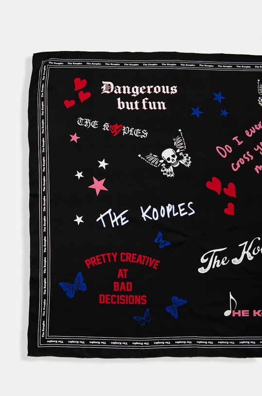 The Kooples esarfa de matase AFFO29080K negru AW24