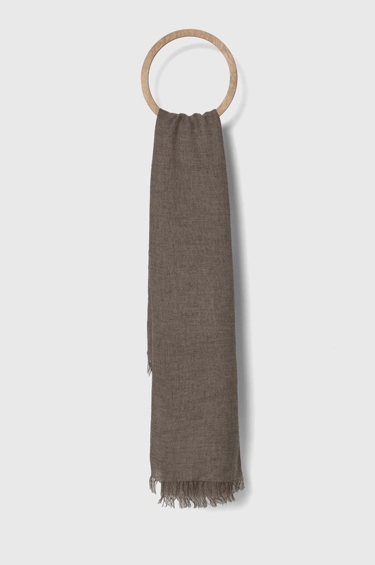 Weekend Max Mara chusta z domieszką kaszmiru tkanina brązowy 2425546055600