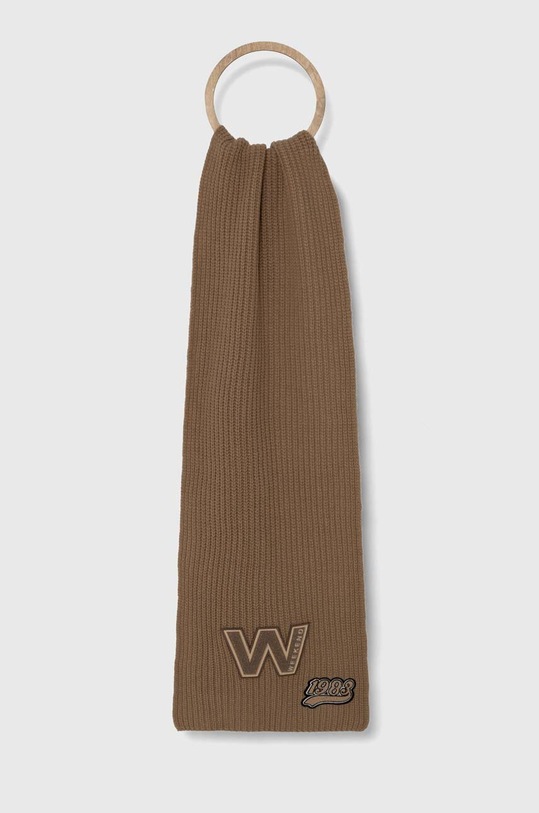Vlněná šála Weekend Max Mara pletenina hnědá 2425746015600