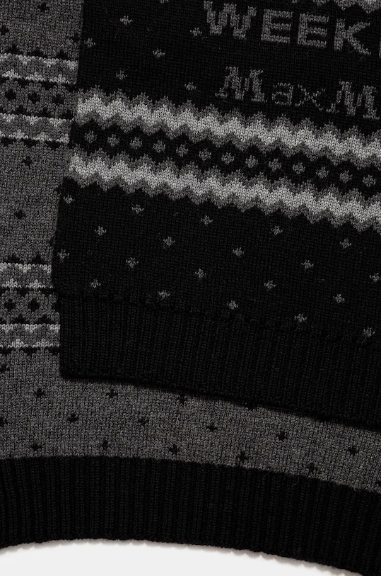 Вовняний шарф Weekend Max Mara 2425746045600 чорний AW24