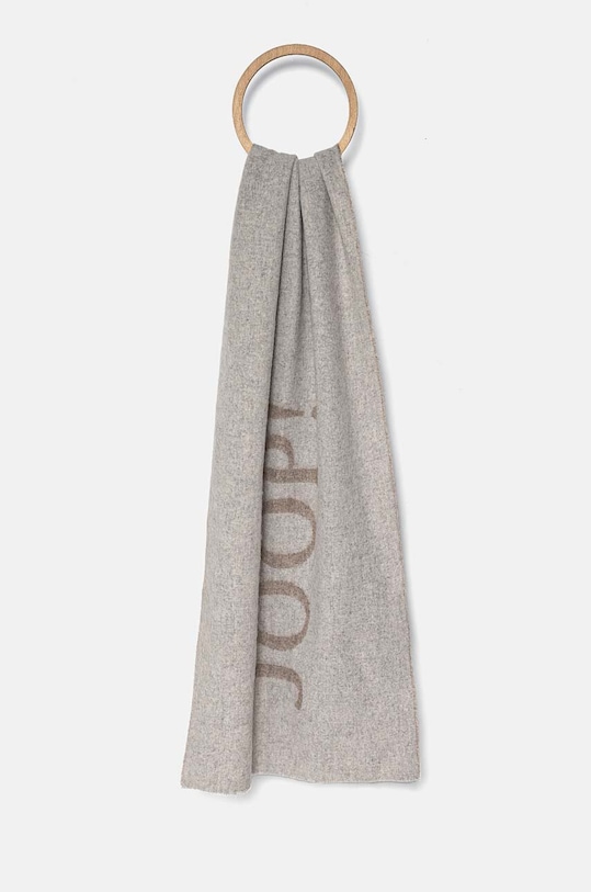 Μάλλινο κασκόλ Joop! μαλλί γκρί 30044299