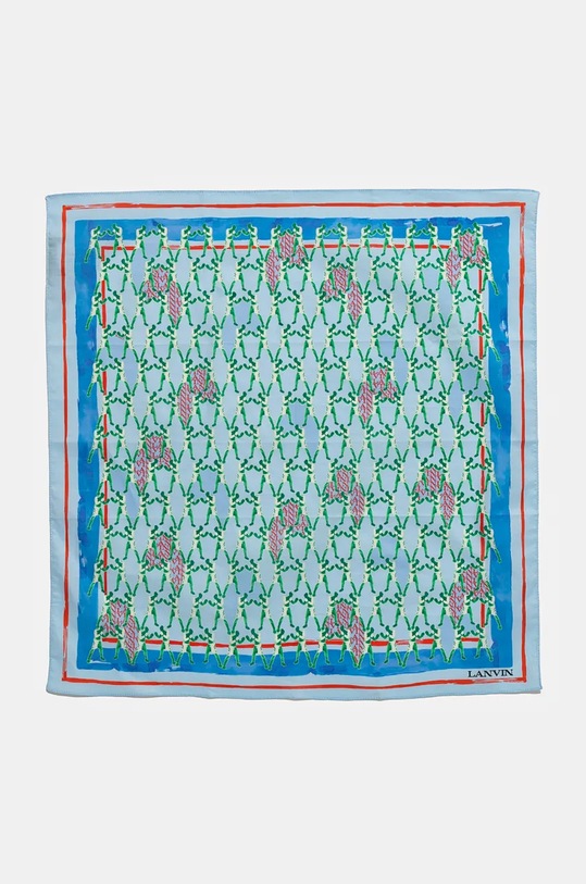 Lanvin eșarfă din bumbac 6L4545.SS238 albastru AW24