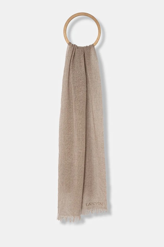 Кашеміровий шарф Lanvin вовна бежевий 6L5018.U7746
