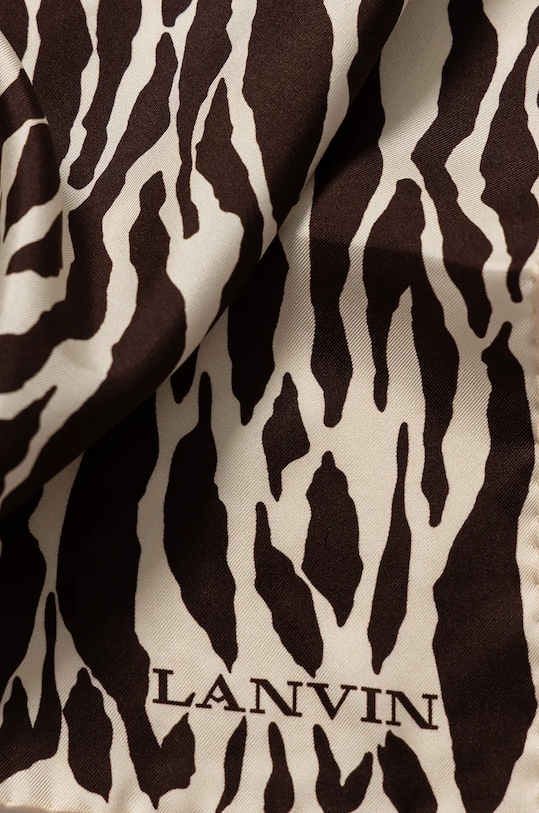 Akcesoria Lanvin apaszka jedwabna 6L5555.SS170 brązowy