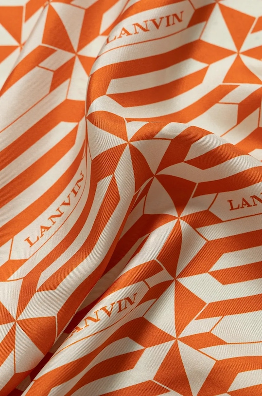 Accesorii Lanvin esarfa de matase 6L9090.SS173 portocaliu