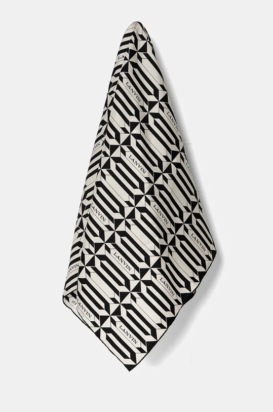 Hedvábný šátek Lanvin látka černá 6L9090.SS173