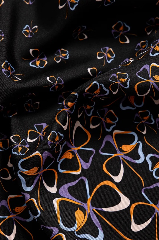 Hedvábný šátek Lanvin 6L9090.SS671 černá AW24