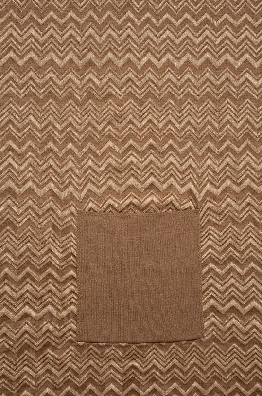 Шерстяной шарф Missoni MAXRWOD9857 бежевый AW24